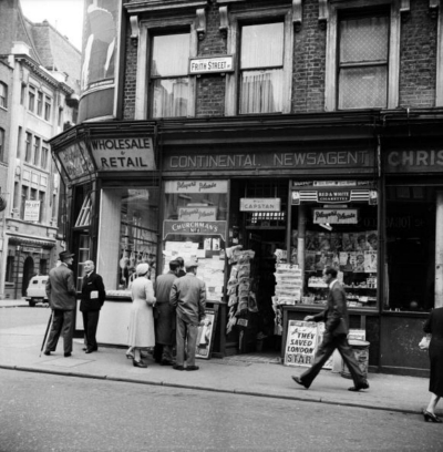 24 Frith Street 1956 June - Continental Newsagent.jpg. Click on the picture to enlarge